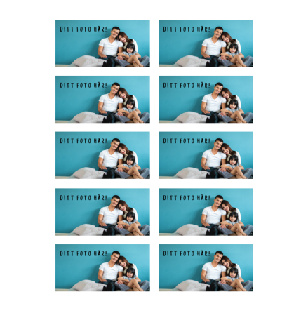 Rektangulr tbar trtbild eget motiv 10 st, sockeroblat