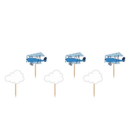 Cake Toppers Flygplan, set/6