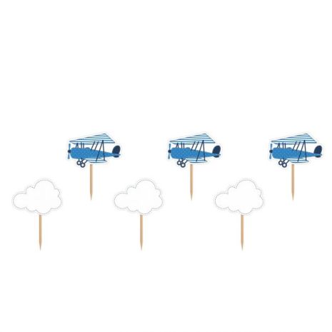 Cake Toppers Flygplan, set/6 | CAKE TOPPERS | HobbyPyssel