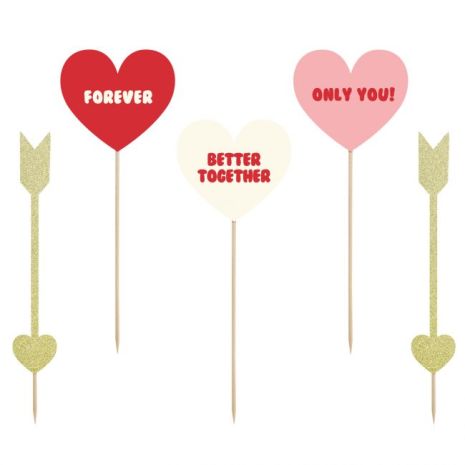 Cake Toppers Love, set/5 | CAKE TOPPERS | HobbyPyssel