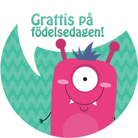 Födelsedagsmonster | Tårtbilder till din tårta - Tårtbilder till födelsedagstårtan | HobbyPyssel