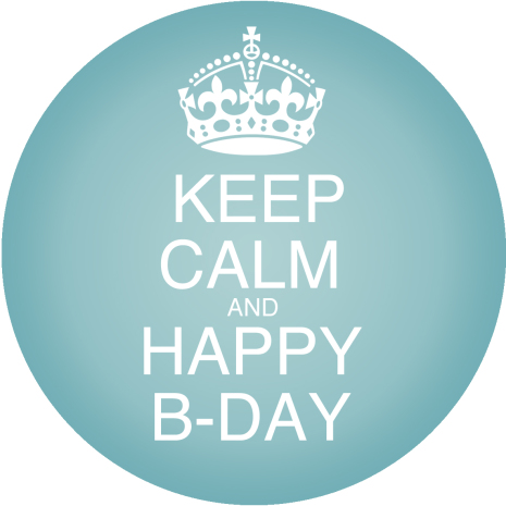 Keep calm and happy birthday | Tårtbilder till din tårta - Tårtbilder till födelsedagstårtan | HobbyPyssel