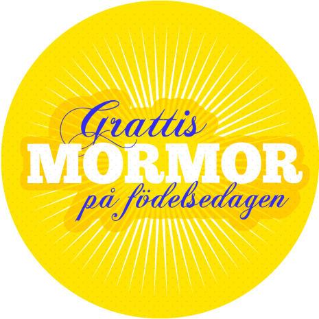 Oblat grattis mormor | Tårtbilder till din tårta - Tårtbilder till födelsedagstårtan | HobbyPyssel