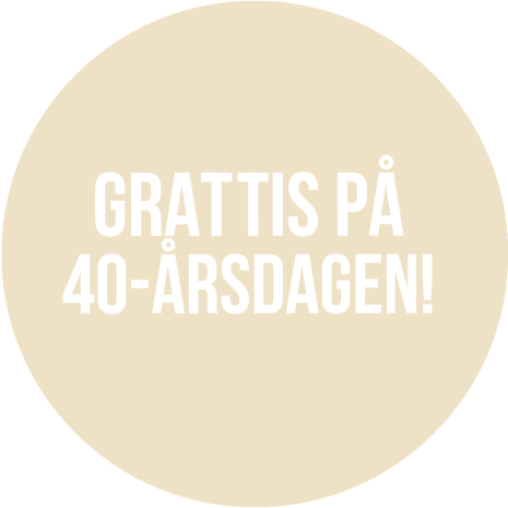 40 år beige | Tårtbilder till 40 års dagen | HobbyPyssel