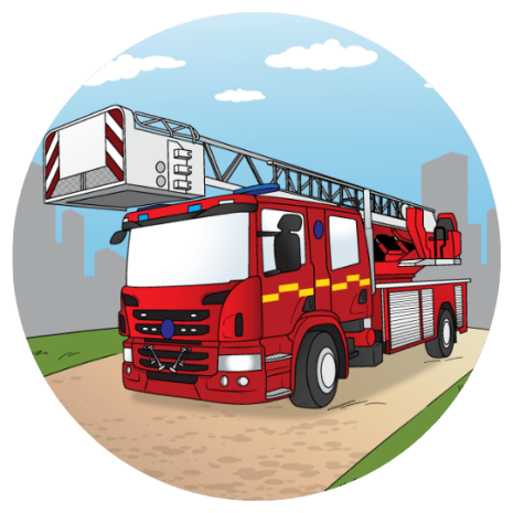 Brandbil, tårtbild | Brandbil Tårtbild | HobbyPyssel