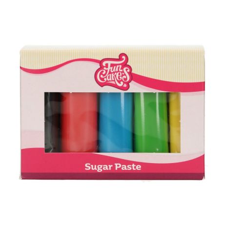 FunCakes Sockerpasta Multipack Essential Colours 5x100g | SOCKERPASTA | HobbyPyssel