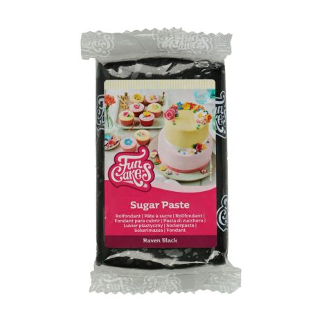 FunCakes Sockerpasta Raven Black, 250 g