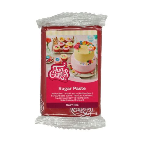 FunCakes Sockerpasta Ruby Red, 250 g | SOCKERPASTA | HobbyPyssel