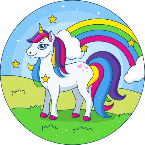 Enhörning ätbar tårtbild | Enhörning tårtbild | HobbyPyssel