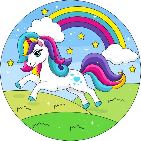 Enhörning ätbar tårtbild | Enhörning tårtbild | HobbyPyssel