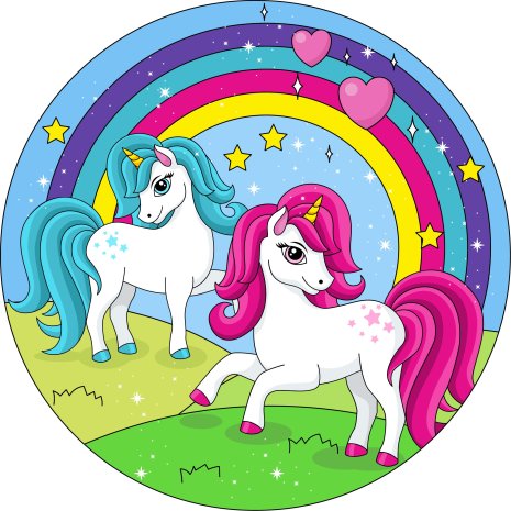 Enhörning ätbar tårtbild | Enhörning tårtbild | HobbyPyssel