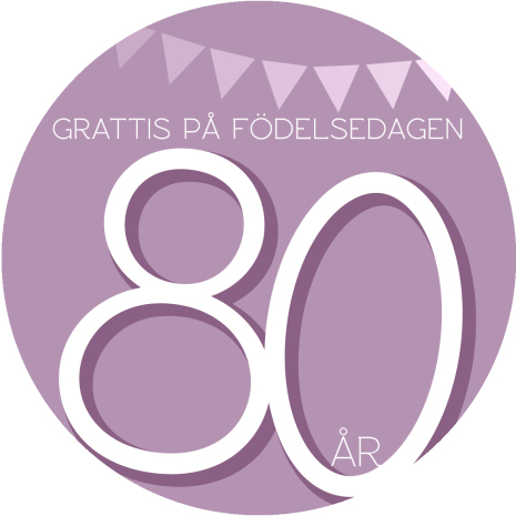 80 år rosa | Tårtbilder till 80 års dagen | HobbyPyssel