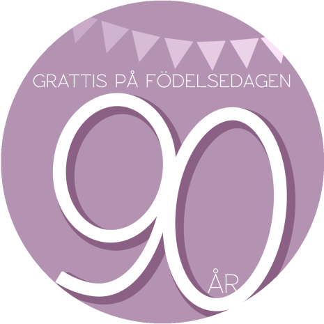 90 år rosa | Tårtbilder till 90 års dagen | HobbyPyssel