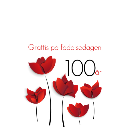 100 r rda blommor