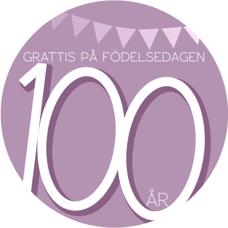 100 år rosa | Tårtbilder till 100 års dagen | HobbyPyssel