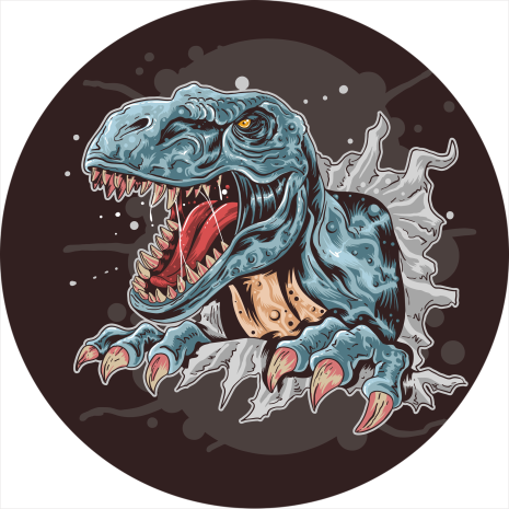 W&G / Kalaskungen Dino Scary, sockeroblat Ø 19 cm | W&G - Kalaskungen | HobbyPyssel