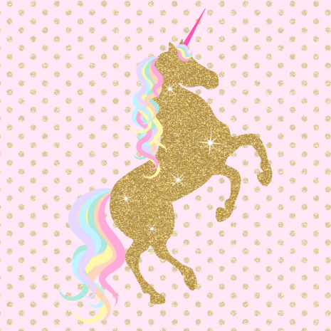 W&G / Kalaskungen Unicorn Gold, sockeroblat Ø 19 cm | W&G - Kalaskungen | HobbyPyssel