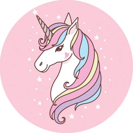 Partydax Unicorn, sockeroblat Ø 19 cm | Partydax | HobbyPyssel