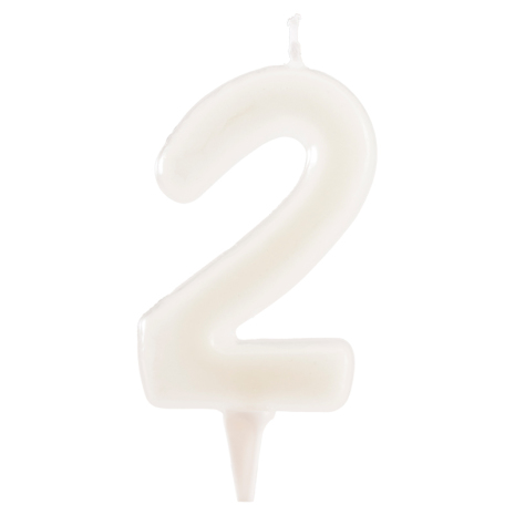 2 år självlysande tårtljus, vitt | Tårtljus för både vuxna och barn | HobbyPyssel