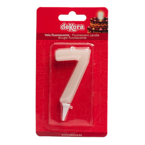 7 år självlysande tårtljus, vitt | Tårtljus för både vuxna och barn | HobbyPyssel