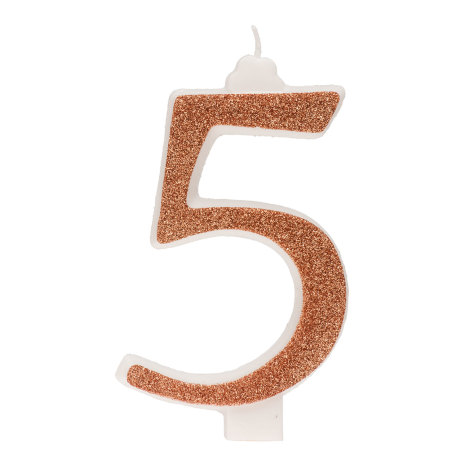 5 år tårtljus, guld | Tårtljus för både vuxna och barn | HobbyPyssel