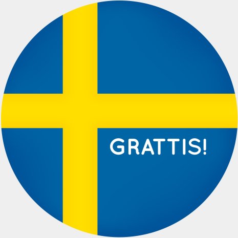 Grattis Sverige | Sverige | HobbyPyssel