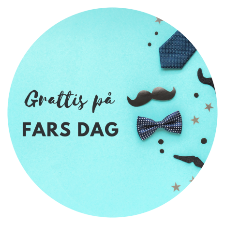 Fars Dag-hälsning i blått - ätbar tårtbild