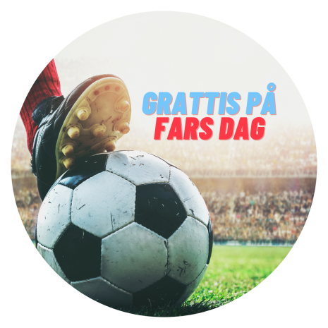 Grattis på Fars Dag med fotboll | Tårtbilder till Fars dag | HobbyPyssel