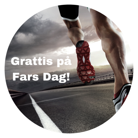 Grattis på Fars Dag löparfarsan - ätbar tårtbild | Tårtbilder till Fars dag | HobbyPyssel