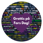 Grattis på Fars Dag, IT-nörden - ätbar tårtbild