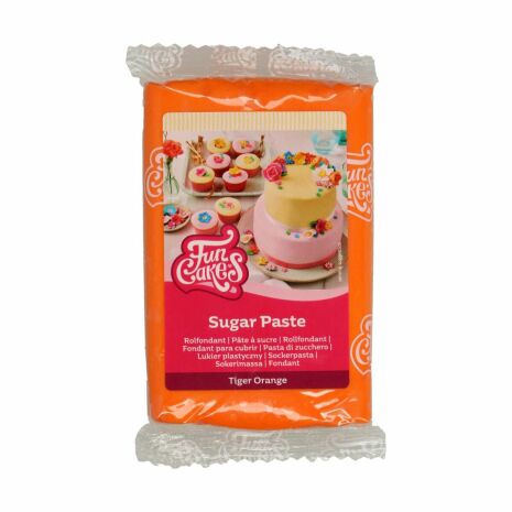 FunCakes Sockerpasta Tiger Orange, 250 g | SOCKERPASTA | HobbyPyssel