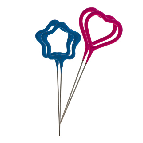 Hjärtformad och stjärnformad Sparkler, 4 st, 15 cm | Tårtljus för både vuxna och barn | HobbyPyssel