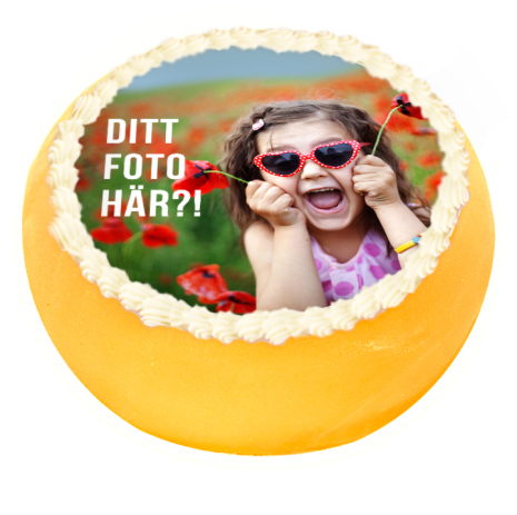 Rund tårtbild till fototårta, Ø 20 cm | Fototårta - gör din egen tårtbild här! | HobbyPyssel