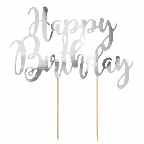 Cake Topper Happy Birthday Guld | CAKE TOPPERS | HobbyPyssel