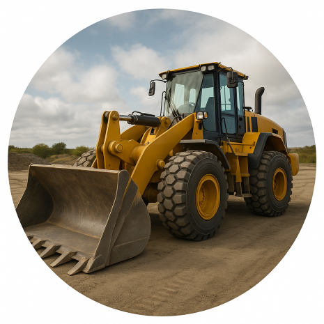 Hjullastare, tårtbild