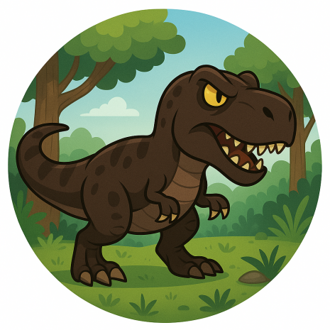 Dinosaurie T-Rex Tårtbild | Dinosaurier Tårtbild | HobbyPyssel