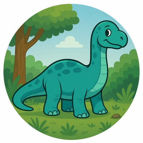 Dinosaurie Brontosaurus Tårtbild | Dinosaurier Tårtbild | HobbyPyssel