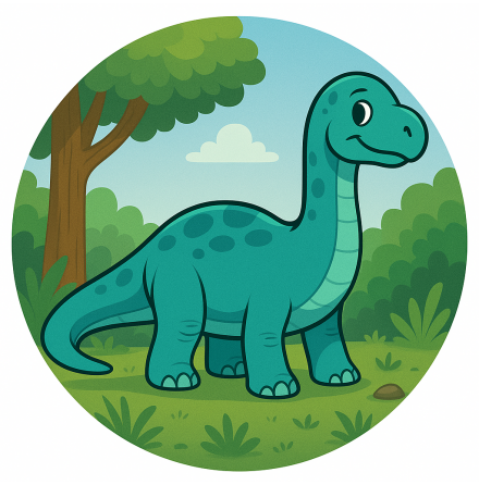 Dinosaurie Brontosaurus Tårtbild