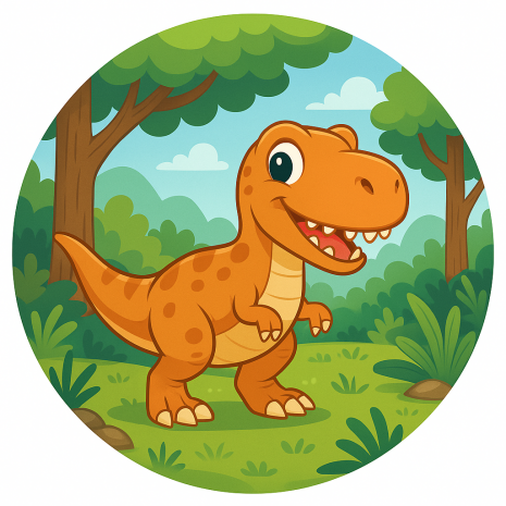 Dinosaurie T-Rex unge Tårtbild | Dinosaurier Tårtbild | HobbyPyssel