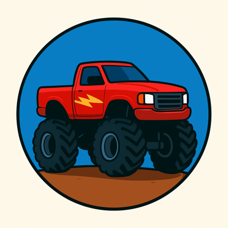 Gul Monstertruck, tårtbild