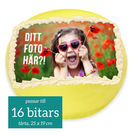 Rektangulär tårtbild till fototårta, 25 x 19 cm | Fototårta - gör din egen tårtbild här! | HobbyPyssel
