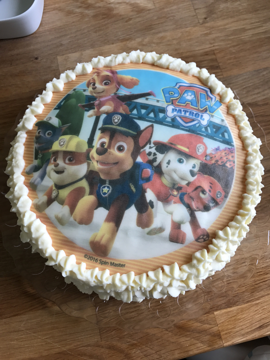 PAW Patrol tårtbild på tårta